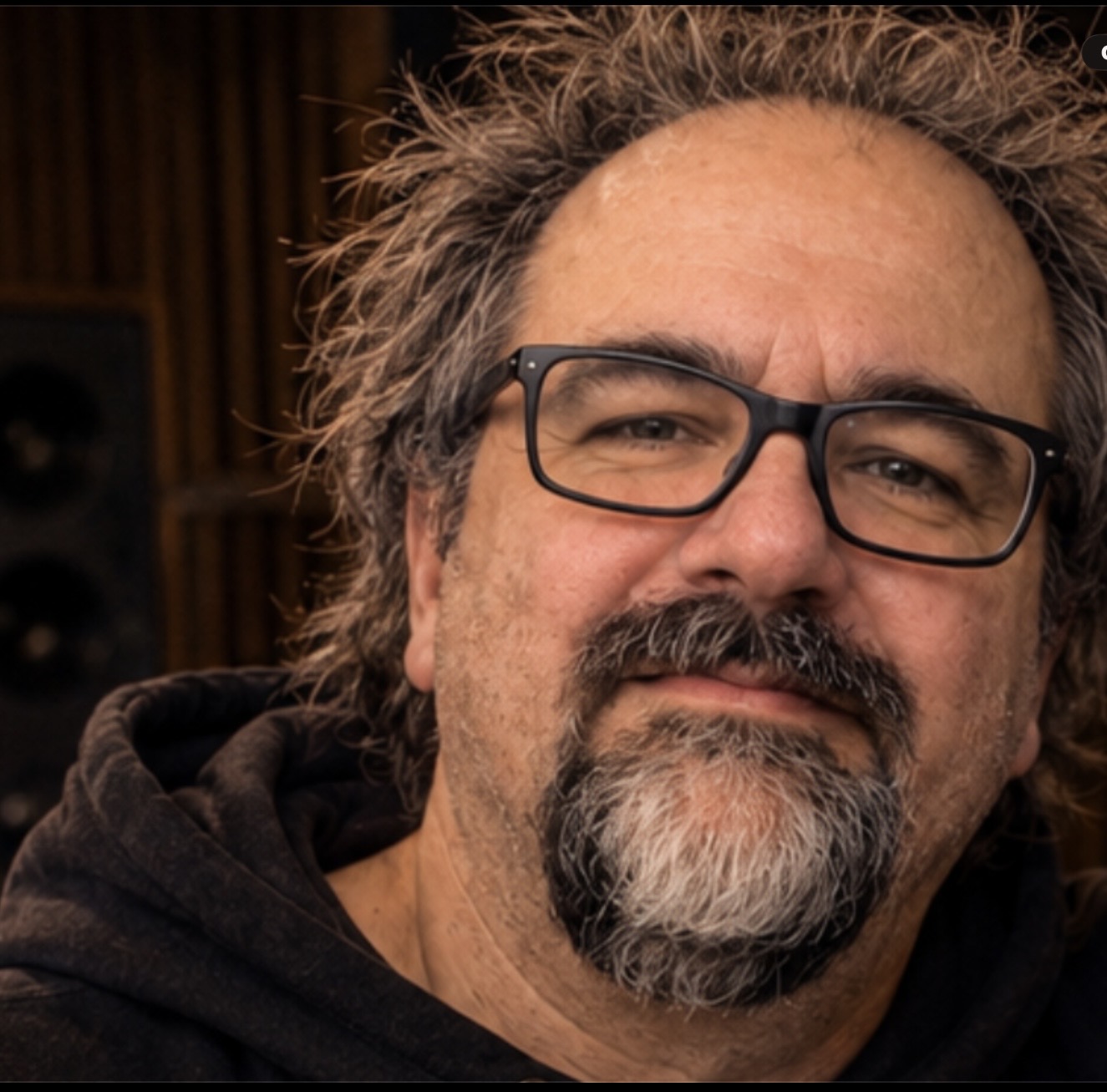 Jim Reilley portrait in a recording studio